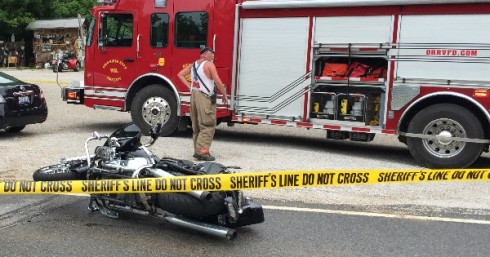 Thursday's crash involved several motorcycles.