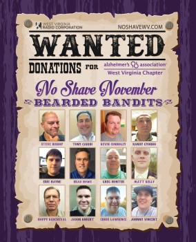 The No Shave November Promotion includes 12 radio personalities who have agreed not to shave during this month.