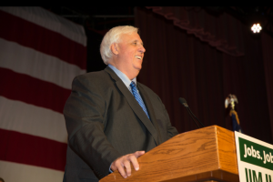Jim Justice says Saturday phone call from the president-elect an exciting day for the state. 