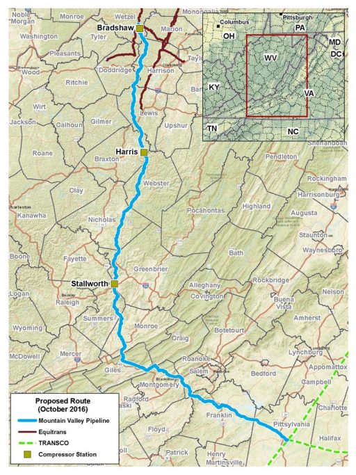 Mountain Valley Pipeline Developers File Federal Suit Against Fayette 