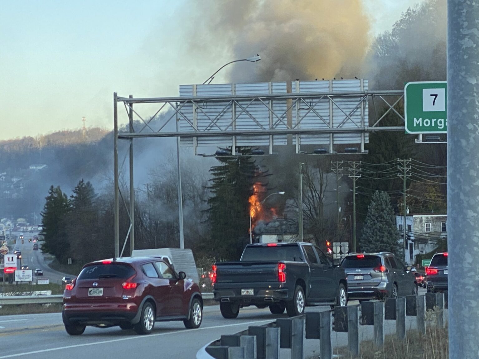 Fire slows morning rush hour traffic in WV MetroNews