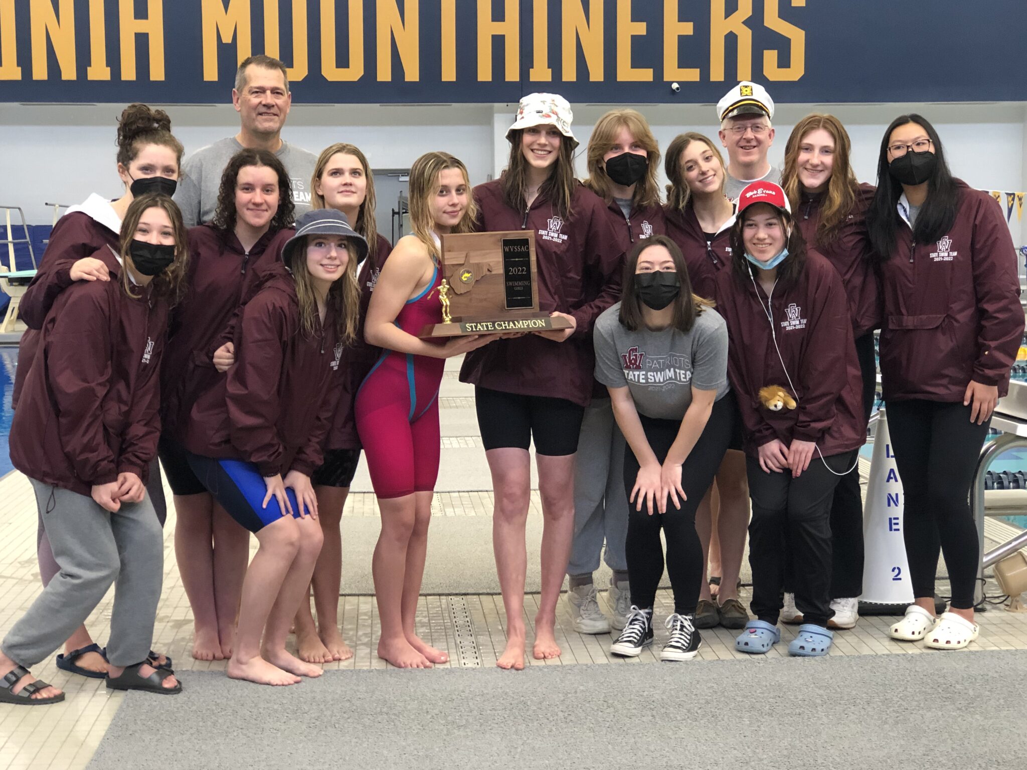 George Washington girls capture third straight swim title - WV MetroNews