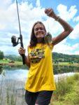 Barry Bledsoe of Fairmont, W.Va. sends along this pic of his then girlfriend--now wife--Kelli showing off the first fish she ever caught a few months back. 
