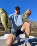 Joseph Gress of Winfield, W.Va. with a couple of nice ones caught on the Kanawha River. 
