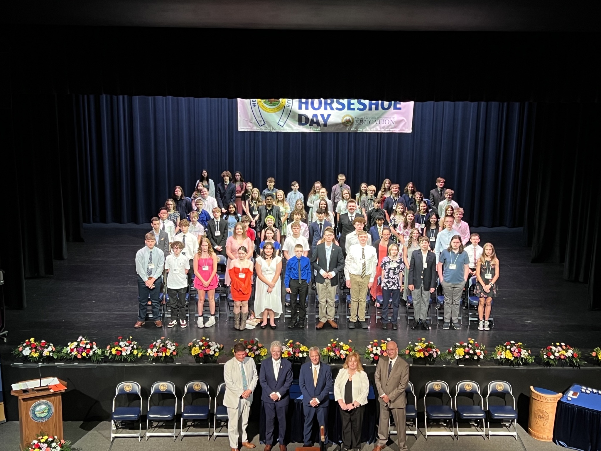 Eighth grade students around the state receive annual Golden Horseshoe