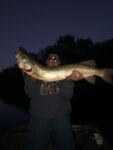 Jim Minor from Beaver, W.Va. shows off a nice musky caught from the New River in West Virginia. 
