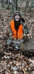 Isabella Stanley, age 17, of Fairmont, W.Va. killed this big buck the day after Thanksgiving in 2023. She was hunting for the first time by herself from her dad's stand.  
