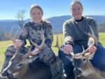 Sisters Rebecca & Perry Whetzel of Mathias, W.Va. with the 9-point (left) and 10 point bucks they killed in 2023
